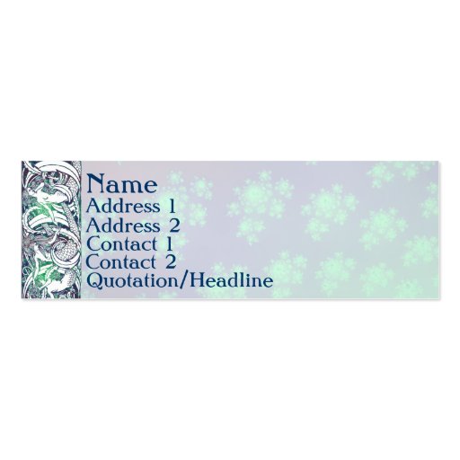Watermark Profile Cards Business Card (front side)