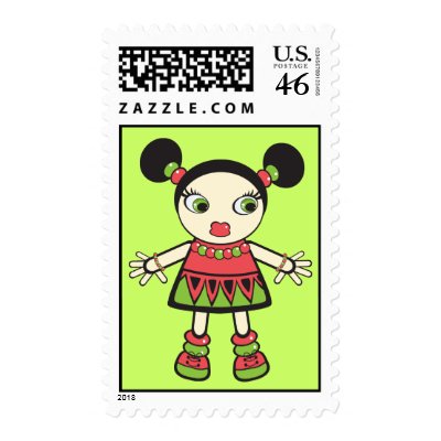 Watermelon baby postage stamps by VioDeSign