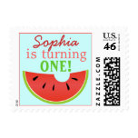 Watermelon Bite Birthday Invitation Postage Stamp