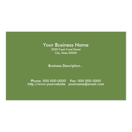 Watermelon Business card Indestructible Paper (back side)