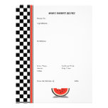 Watermelon Checkered Custom Recipe Page (unlined) letterhead