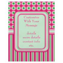 Watermelon Dots & Stripes Full Color Flyer