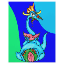 Watermelon Eating Dragon Flyer Design