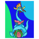 Watermelon Eating Dragon Flyer Design