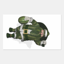 Watermelon Farmer Santa Claus Sticker