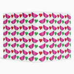 Watermelon heart pattern 3 ring binder
