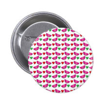Watermelon heart pattern buttons