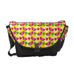 Watermelon heart pattern messenger bags
