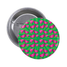 Watermelon heart pattern on green pins