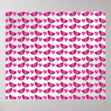 Watermelon heart pattern print