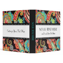 Watermelon Paisley Vinyl Binders
