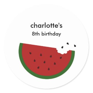Watermelon Party Favor Sticker or Envelope Seal sticker