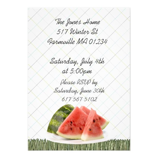 watermelon party invites