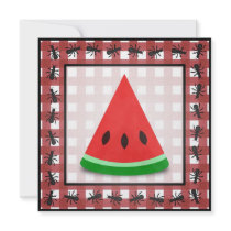Watermelon Picnic BBQ 4th of July Summer Invite