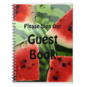 Watermelon Picnic Guest Book Notebook