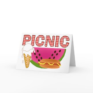 Watermelon Picnic Invitation Cards card