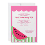 Watermelon Picnic Summer Birthday Party 5x7 invitations