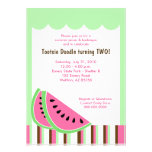 Watermelon Picnic Summer Birthday Party 5x7 Invitation