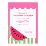 Watermelon Picnic Summer Birthday Party 5x7 Custom Invites