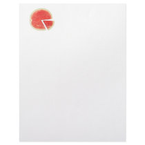 Watermelon pie chart custom letterhead