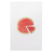 Watermelon pie chart customized stationery