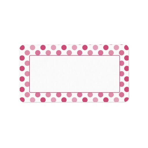 Polka Dot Address Labels