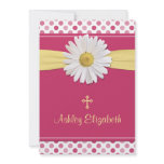 Watermelon Pink Polka Dot Confirmation Invitation