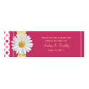 Watermelon Pink Canary Yellow Shasta Daisy Wedding Favor Tag