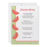 Watermelon Plaid Summer Party Invitation