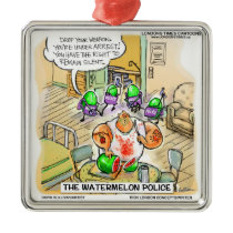 Watermelon Police Funny Christmas Ornament ornaments