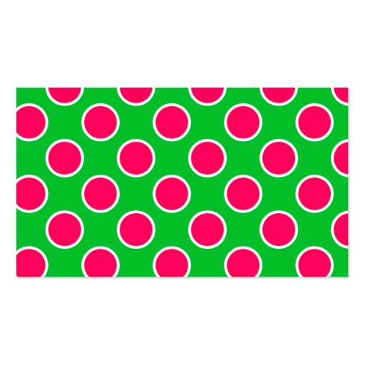 Watermelon Polka Dots Business Cards (back side)