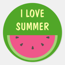 Watermelon Round Stickers