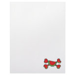 watermelon Skull red Crossbones Letterhead Design