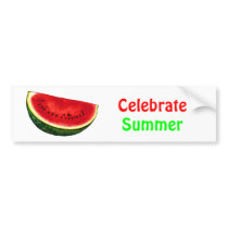 Watermelon Slice Bumper Stickers