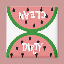 Watermelon Slice Dirty/Clean magnets
