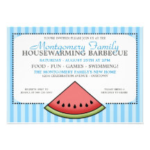 Watermelon Slice Family Housewarming Invitations