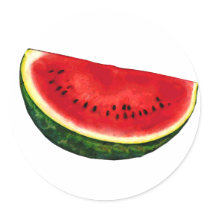 Watermelon Slice Round Sticker