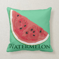 Watermelon Slice Throw Pillow