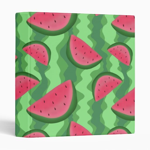 Watermelon Slices Pattern 3 Ring Binder