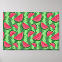 Watermelon Slices Pattern Print