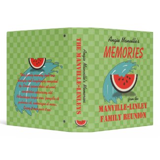 Watermelon Splash Custom 1.5 Family Reunion Binder binder