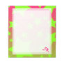Watermelon Stars Pink and Green Monogram Notepad
