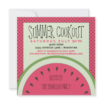 Watermelon Summer Cookout Invitation