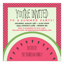 Watermelon Summer Party Invitation