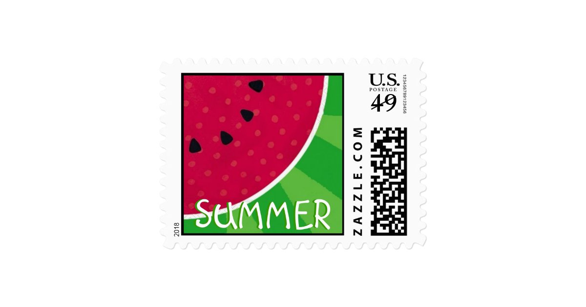 Watermelon Summer Postage Stamp Zazzle