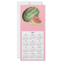 Watermelon Telephone and Calender card Full Color Rack Card