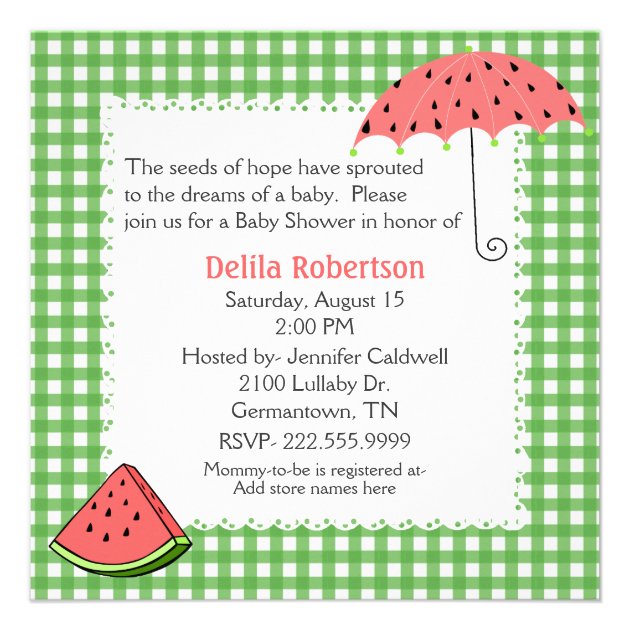 watermelon baby shower theme