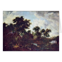 Watermill By Hobbema Meindert Card