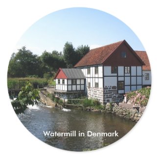 Watermill in Denmark Sticker sticker
