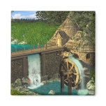 Watermill Fridge Magnet